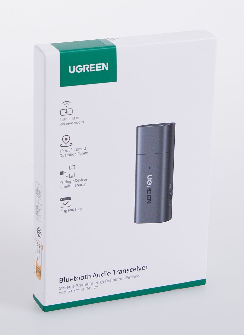 UGREEN USB 2.0 to 3.5mm Bluetooth Transmitter/Receiver Adapter with Audio Cable - Ảnh 2