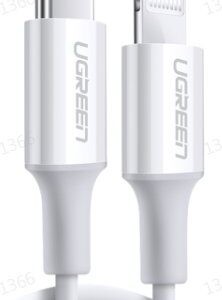 UGREEN USB-C to Lightning M/M Cable Rubber Shell 2m (White)