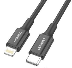 UGREEN USB-C to Lightning Cable M/M Nickel Plating ABS Shell 1m (Black)