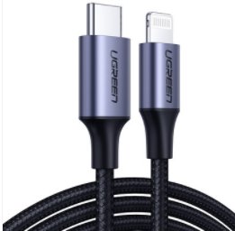 UGREEN USB-C to Lightning PD Fast Charging 3A Max Black 2m