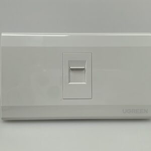 Single-port information panel (white, 120mm, 1 PC)