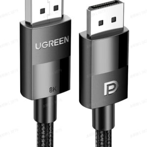 UGREEN DP 1.4 Male to Male Plastic Case Braided Cable 1m
