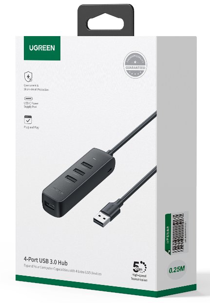 UGREEN USB 3.0 4-Port Hub 0.25m (Black) - Ảnh 4