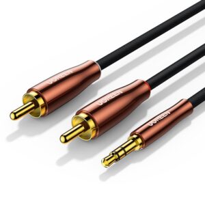 UGREEN 3.5mm Male to 2*RCA Copper Case Braided Aux Cable 1m
