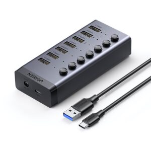 UGREEN USB-C to 7-Port USB-A 3.0 Hub DC 12V EU
