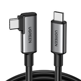 UGREEN Right Angle USB-C to USB-C Link Cable 5m (Black)