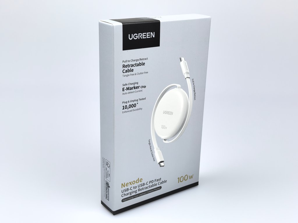 UGREEN USB-C to USB-C PD Fast Charging Retractable Cable 100W Max 1m - Ảnh 4